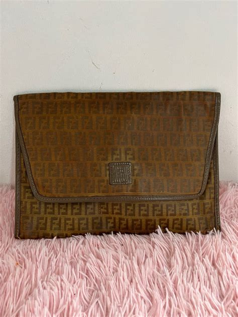 fendi selleria clutch|vintage fendi envelope clutch.